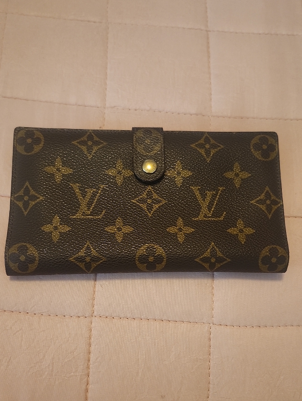 Louis Vuitton Monogram Canvas Brown and Gold Snap Wallet